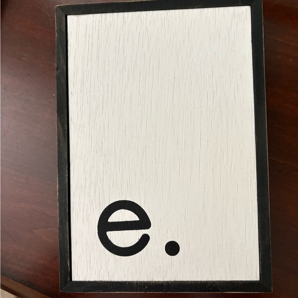 Black and White Decorative Sign